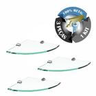 Prateleira De Canto Em Vidro (kit 3 Peças) Slim 513ls3 Grego