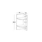 Prateleira De Canto Modular Hinz Em Madeira Maciça/mdf - Caca