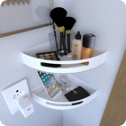 Prateleira De Canto Para Quarto Inox Branca Multiuso