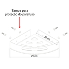 Prateleira De Canto Para Quarto Inox Brilhante Multiuso