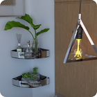 Prateleira De Canto Para Quarto Inox Brilhante Multiuso