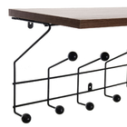 Prateleira De Madeira Com Cabideiro Em Aço - Lojas Carisma