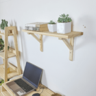 Prateleira De Madeira Com Mão Francesa Chapecó 60cm - Branco