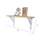 Prateleira De Madeira Com Mão Francesa Chapecó 60cm - Branco