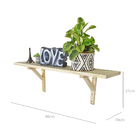 Prateleira De Madeira Com Mão Francesa Chapecó 90cm - Mel