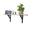 Prateleira De Madeira Com Mão Francesa Chapecó 90cm - Mel