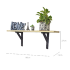 Prateleira De Madeira Com Mão Francesa Chapecó 90cm - Natural