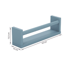 Prateleira de Madeira MDF Azul 45x10cm com Suporte Invisível Box Montfácil