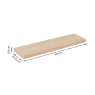 Prateleira de Madeira MDF Marrom 90x23,5cm com Suporte Invisível Spaceo
