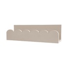 Prateleira de Madeira MDF Nude com LED 50x12cm com Suporte Embutido Doce Infancia Darabas Agardi