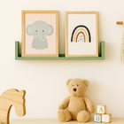 Prateleira de Madeira MDF Verde 45x10cm com Suporte Embutido Box Emklave