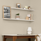 Prateleira de Madeira MDP Branca 120x20cm com Suporte Invisível Criar Zamar