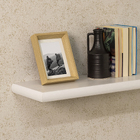 Prateleira de Madeira MDP Branca 120x25cm com Suporte Invisível Classic Montfácil