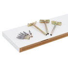 Prateleira de Madeira MDP Branca 150x25cm com Suporte Invisível Classic Montfácil