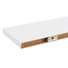 Prateleira de Madeira MDP Branca 150x25cm com Suporte Invisível Classic Montfácil