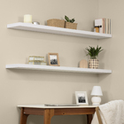 Prateleira de Madeira MDP Branca 150x25cm com Suporte Invisível Spaceo