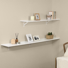 Prateleira de Madeira MDP Branca 180x30cm Decoração Spaceo