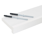 Prateleira de Madeira MDP Branca 90x10cm com Suporte Invisível Decore Multivisão