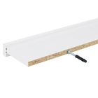 Prateleira de Madeira MDP Branca 90x10cm com Suporte Invisível Decore Multivisão