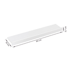 Prateleira de Madeira MDP Branca 90x10cm com Suporte Invisível Decore Multivisão