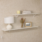 Prateleira de Madeira MDP Branca 90x30cm Decoração Spaceo