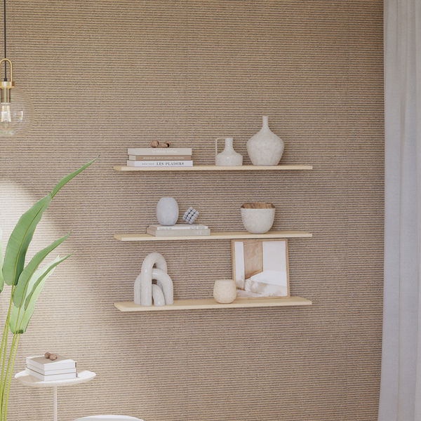 Prateleira de Madeira MDP Carvalho UV 90x20cm Luciane