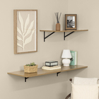 Prateleira de Madeira MDP Freijó 60x40cm Decoração Spaceo