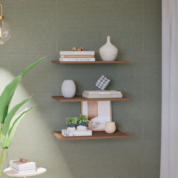 Prateleira de Madeira MDP Nogueira UV 60x40cm Luciane