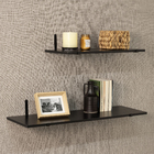 Prateleira de Madeira MDP Preta 90x30cm Decoração Spaceo