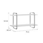 Prateleira De Nicho Branca E Tubos Cromados Carraro