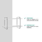 Prateleira De Nicho Branca E Tubos Cromados Carraro