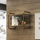 Prateleira De Nicho Madeirada E Tubos Ouro Velho Carraro