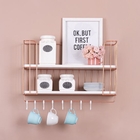 Prateleira De Parede 2 Andares Multiuso Retro, Organizador De