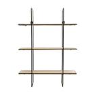 Prateleira De Parede 3 Andares Em Madeira E Metal - Lojas Car