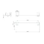 Prateleira De Parede Em Inox 45cm Of8015  Ouro Fosco