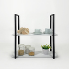 Prateleira De Parede Multiuso Estilo Industrial - Base Preta