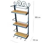 Prateleira De Parede Multiuso Ferro E Madeira Decoração Com G
