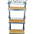 Prateleira De Parede Multiuso Ferro E Madeira Decoração Com G