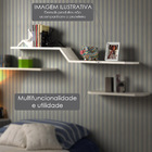 Prateleira De Parede Para Decoração Em Formato Z – Mdf Laquea