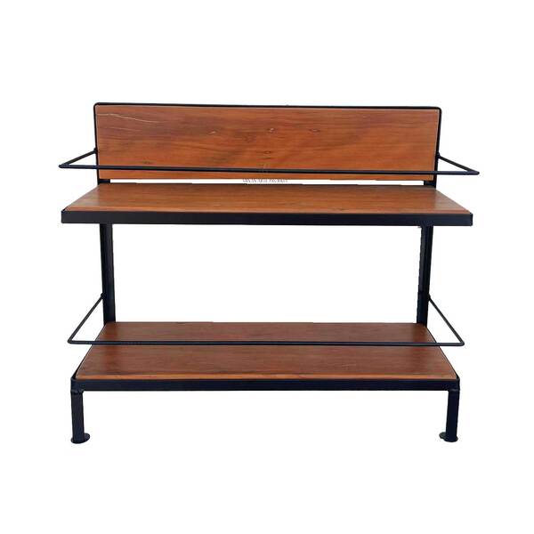 Prateleira De Pé P/ Cozinha Banheiro Multiuso Ferro Madeira