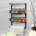 Prateleira De Utensílios Porta Temperos Cozinha Preto Fosco