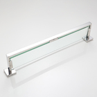 Prateleira De Vidro Incolor Para Banheiro Porta Shampoo Aço I