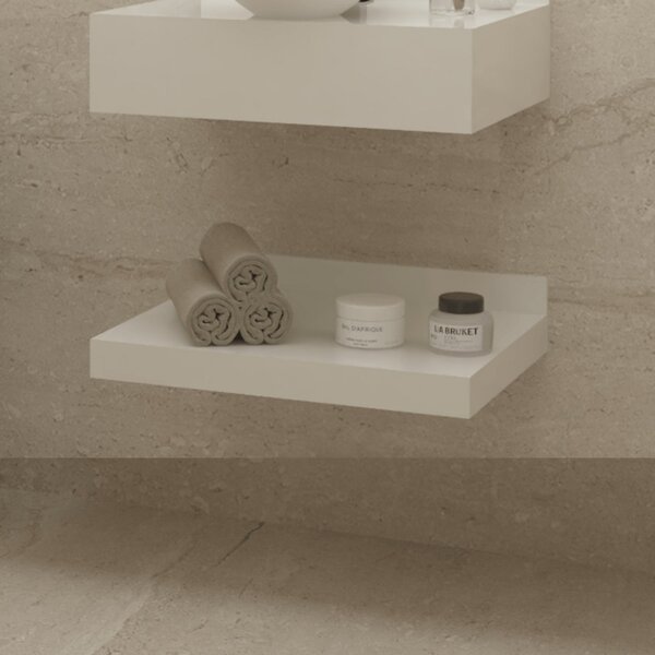 Prateleira De Vidro Para Banheiro 60cm Unique Branco