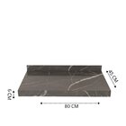 Prateleira De Vidro Para Banheiro 80cm Unique Calacata Calaca