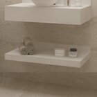 Prateleira De Vidro Para Banheiro 80cm Unique Cimento