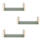 Prateleira Decoração Parede Sala Quarto Mdf Verde Real 40cm