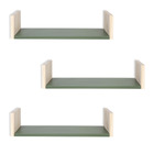 Prateleira Decoração Parede Sala Quarto Mdf Verde Real 50cm