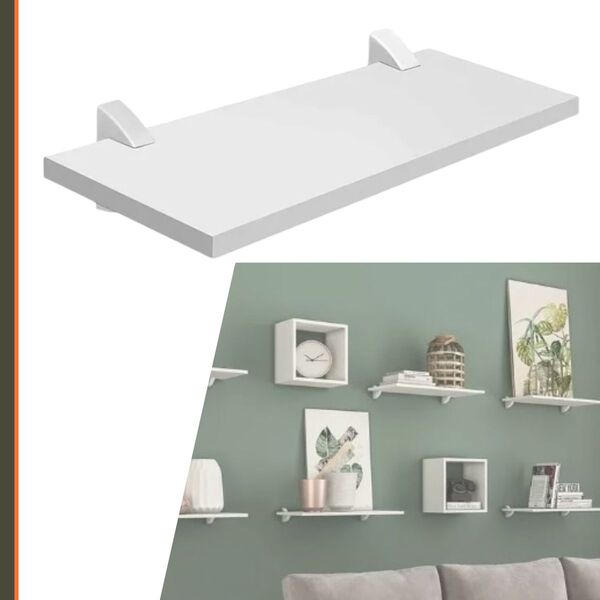 Prateleira Decorativa De Parede 40x20 Cortada A Laser Pra Sal