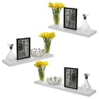 Prateleira Decorativa De Parede Kit Com 3 Branca 92843