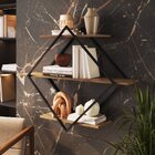 Prateleira Decorativa Diamante Grande P1020 Preto/mel